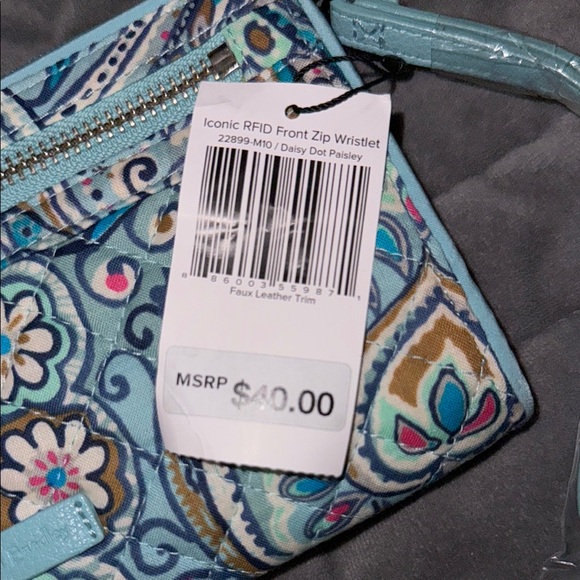 Vera Bradley Daisy Dot Paisley Wristlet - Picture 3 of 5